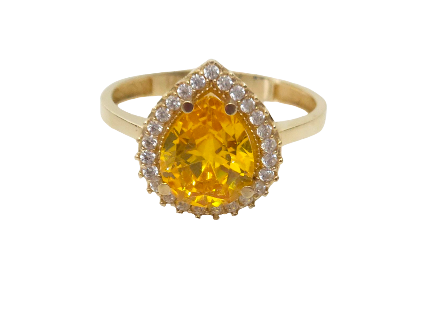 Yellow Zirconia Ring
