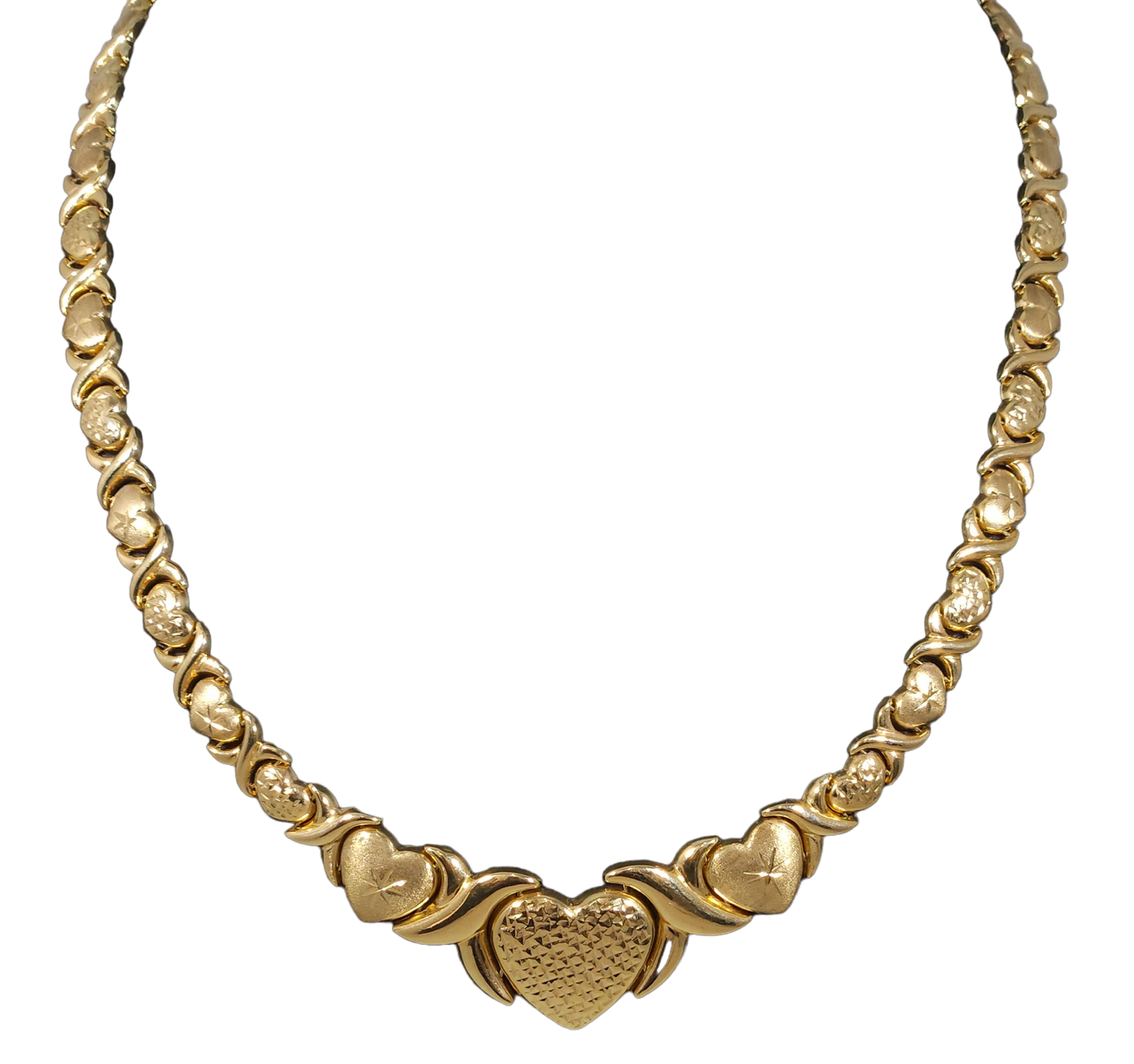 Necklace with hearts